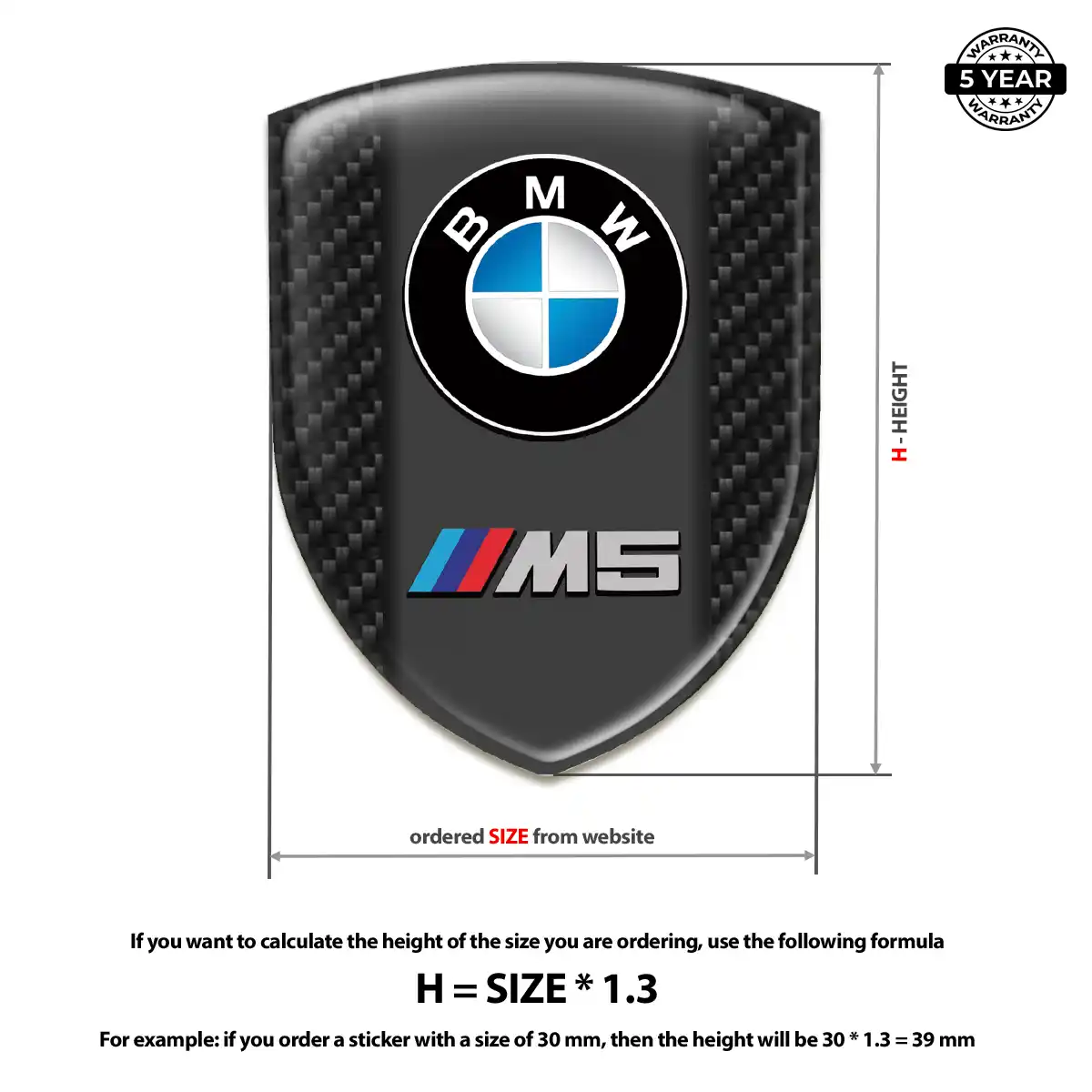 BMW 3D Resin Sticker Elite Finish
