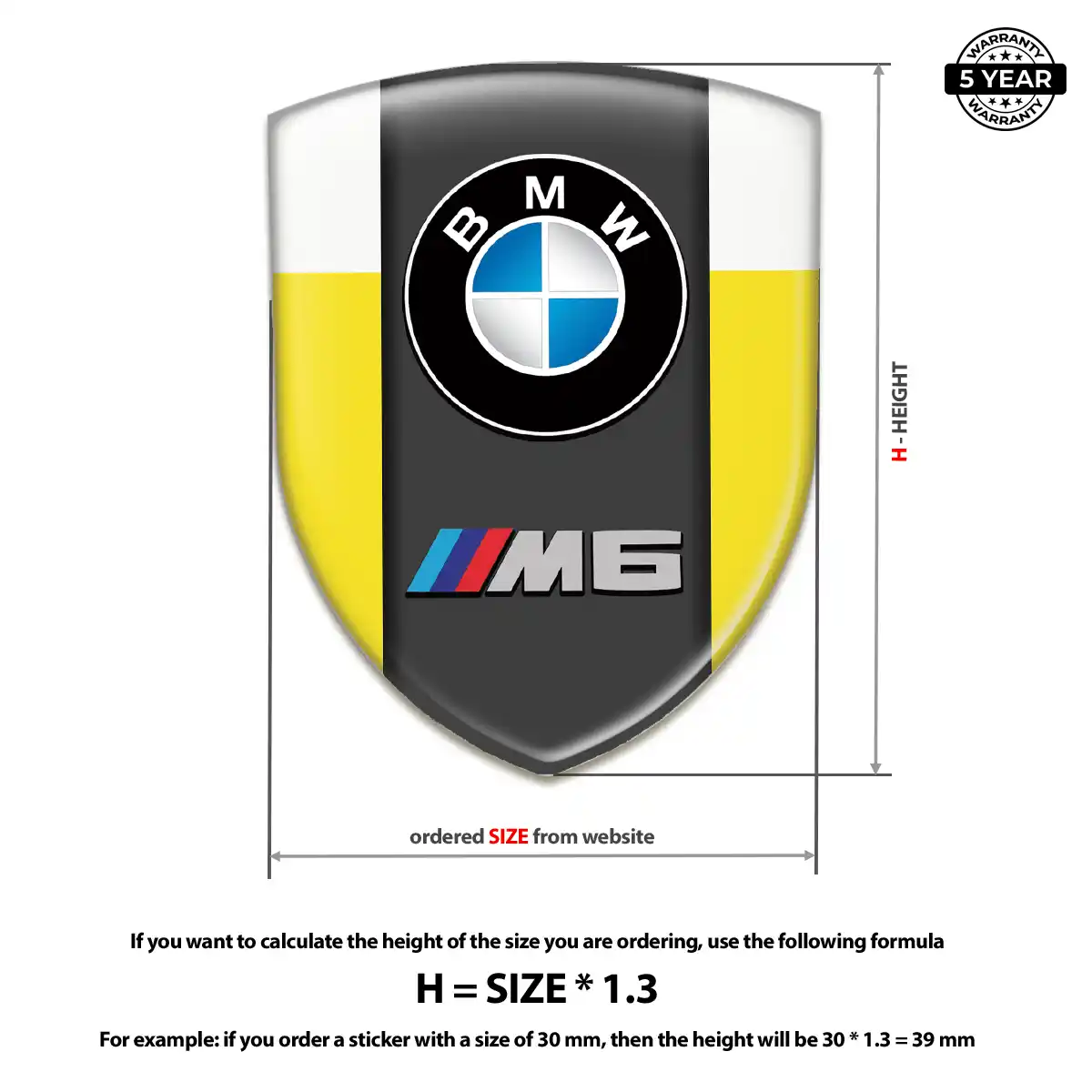 BMW 3D Resin Sticker Signature Grade