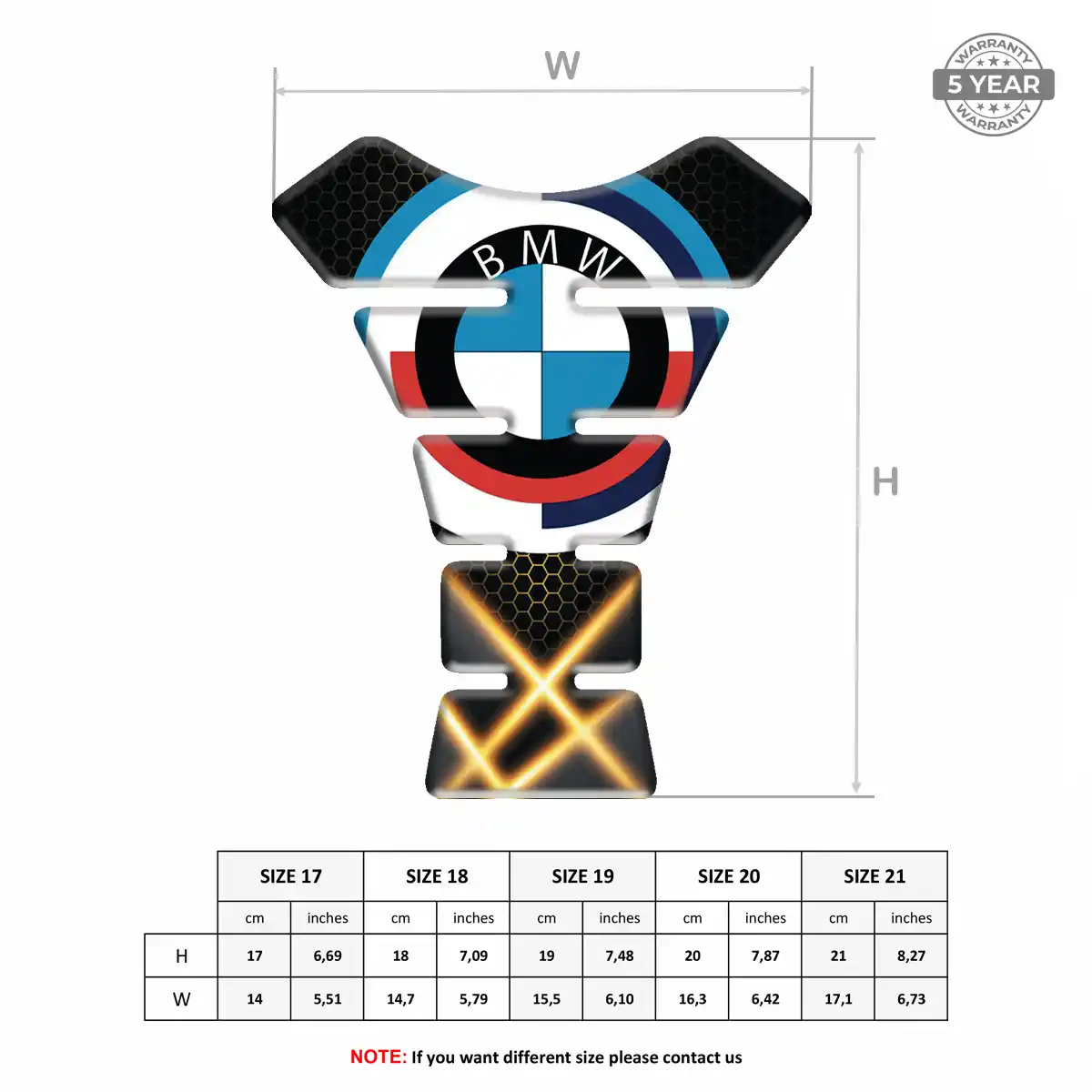 BMW 3D Tank Pad Sleek Style