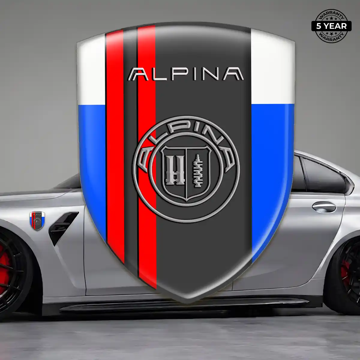 BMW Alpina 3D Badge Sticker Sleek Style