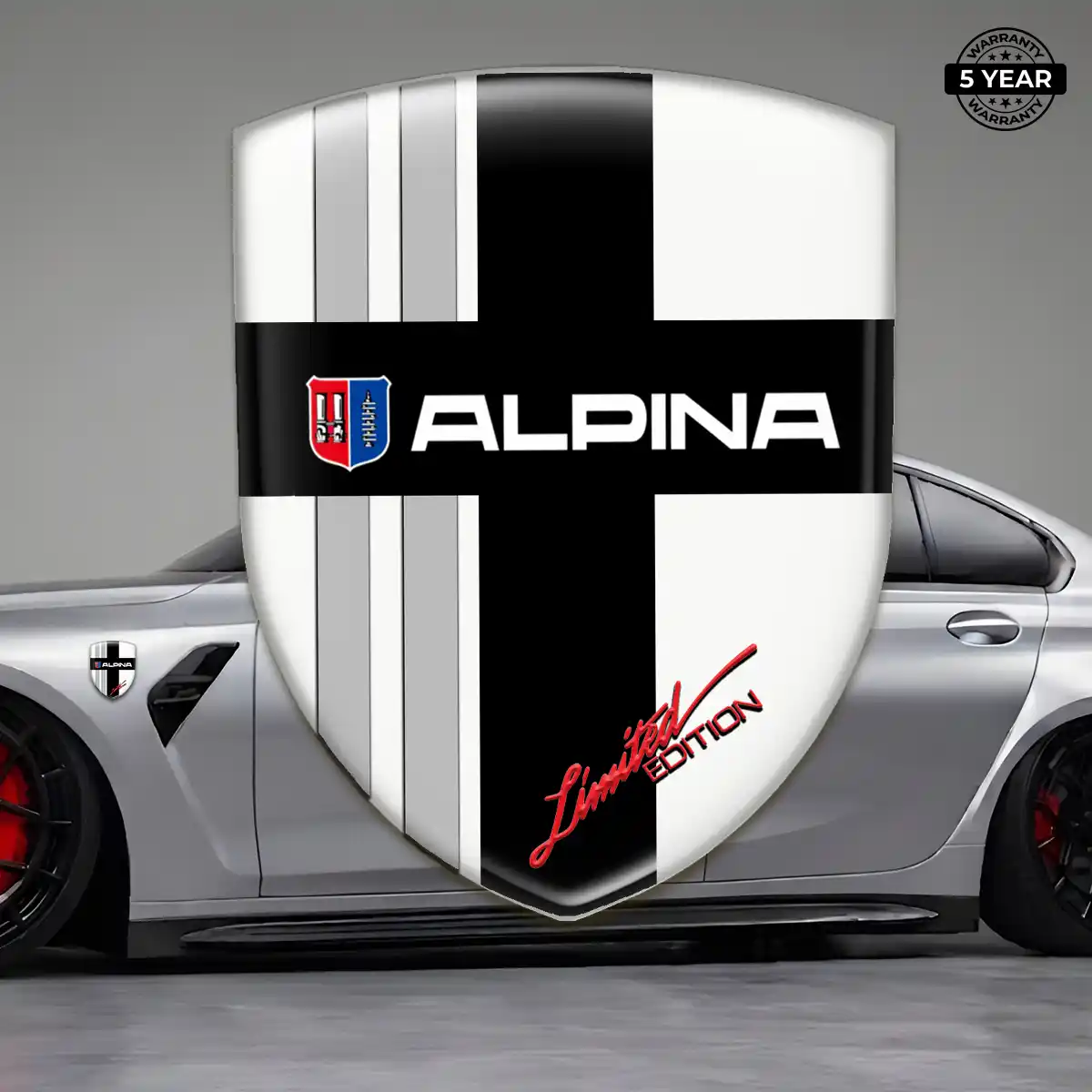 BMW Alpina 3D Emblem Sticker Sleek Style