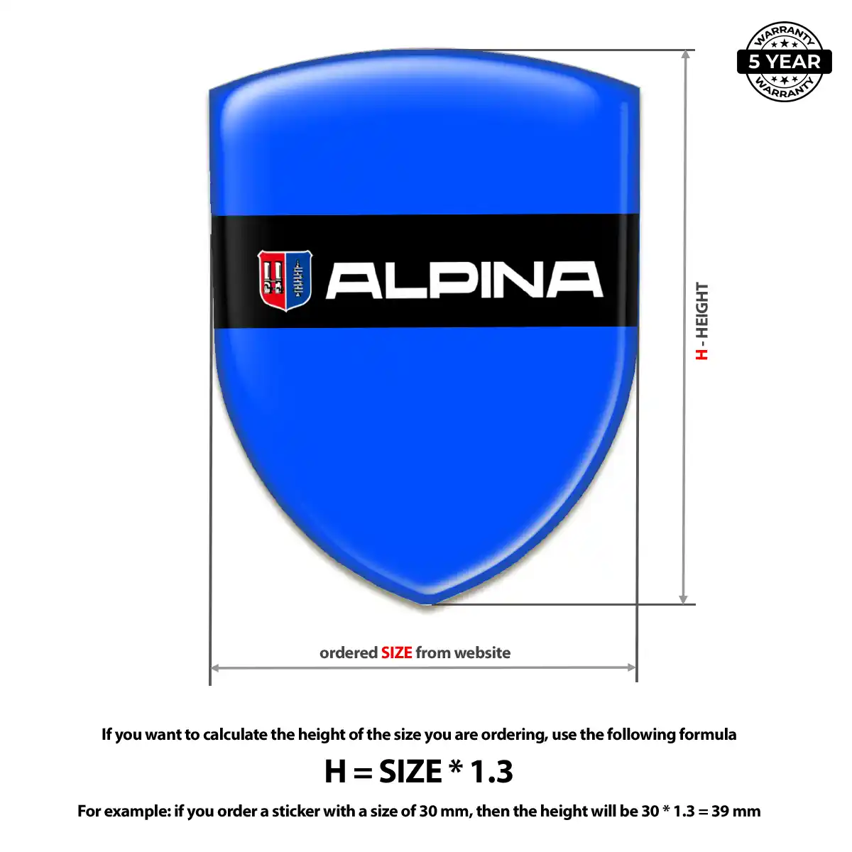 BMW Alpina 3D Logo Sticker Refined Design