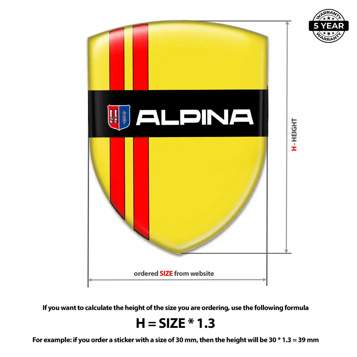 BMW Alpina 3D Logo Sticker Sleek Style