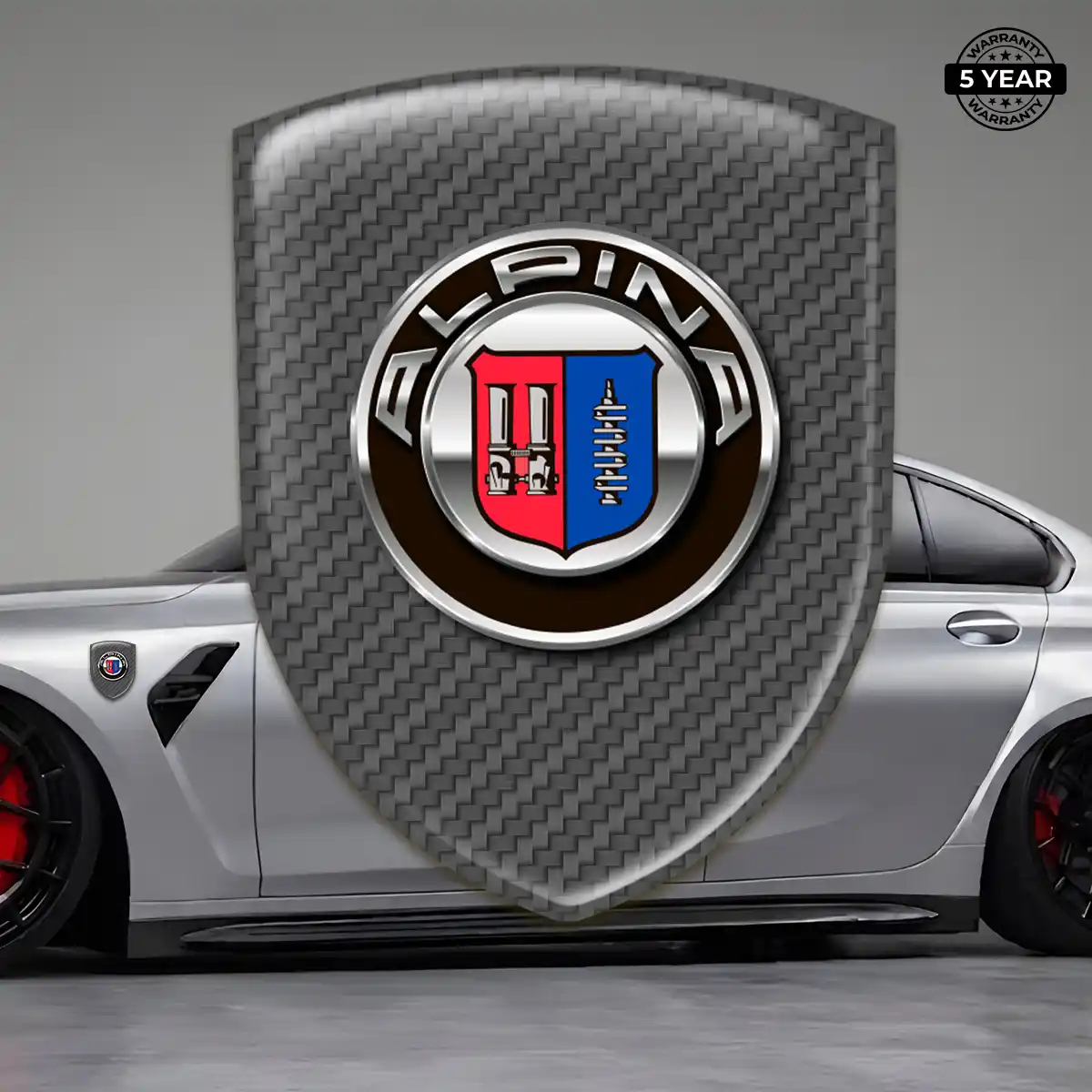 BMW Alpina 3D Resin Sticker Refined Design