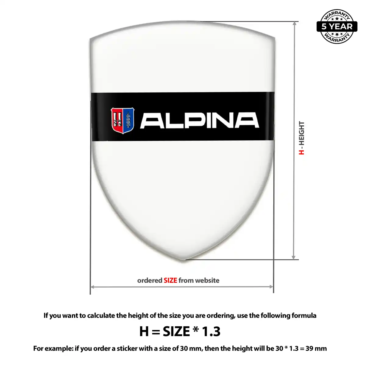 BMW Alpina Automotive Emblem Sticker Refined Design