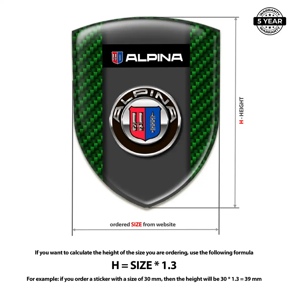 BMW Alpina Automotive Logo Sticker Elite Finish