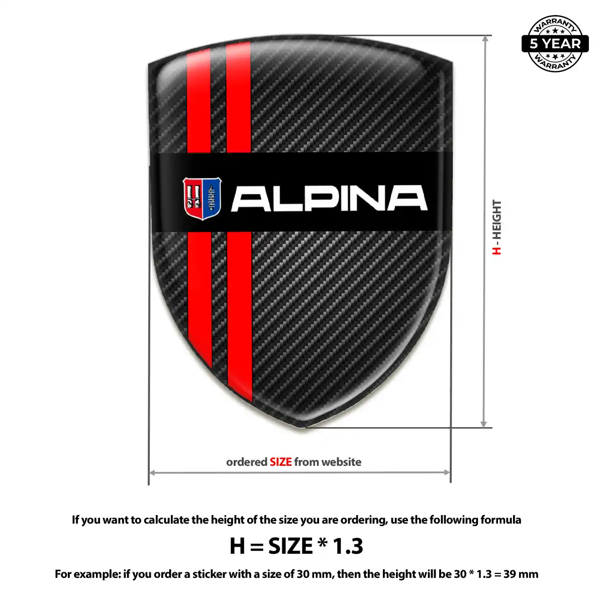 BMW Alpina Automotive Logo Sticker Refined Design