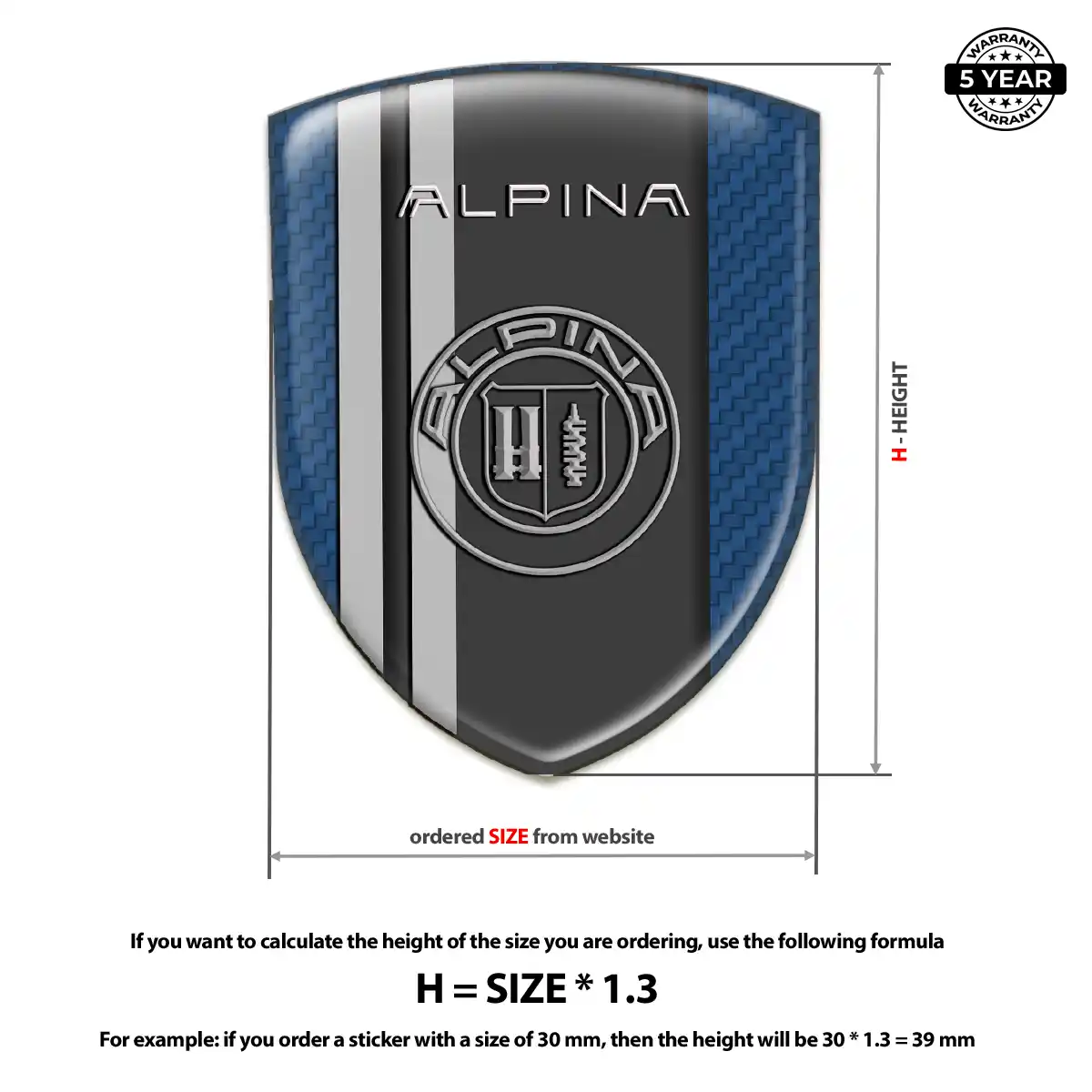 BMW Alpina Automotive Logo Sticker Sleek Style