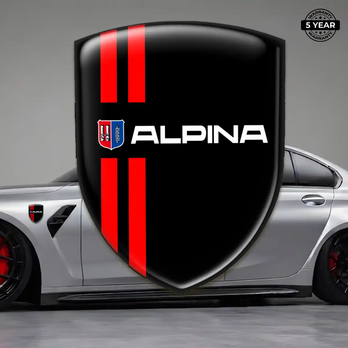 BMW Alpina Car Badge Sticker Refined Design