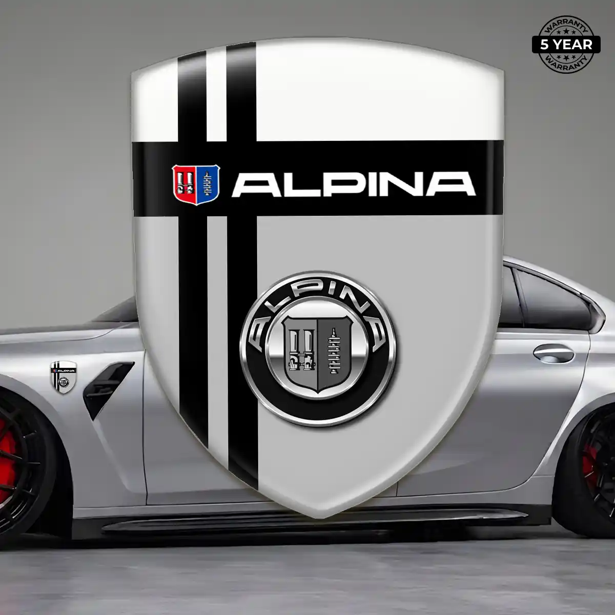 BMW Alpina Car Badge Sticker Sleek Style