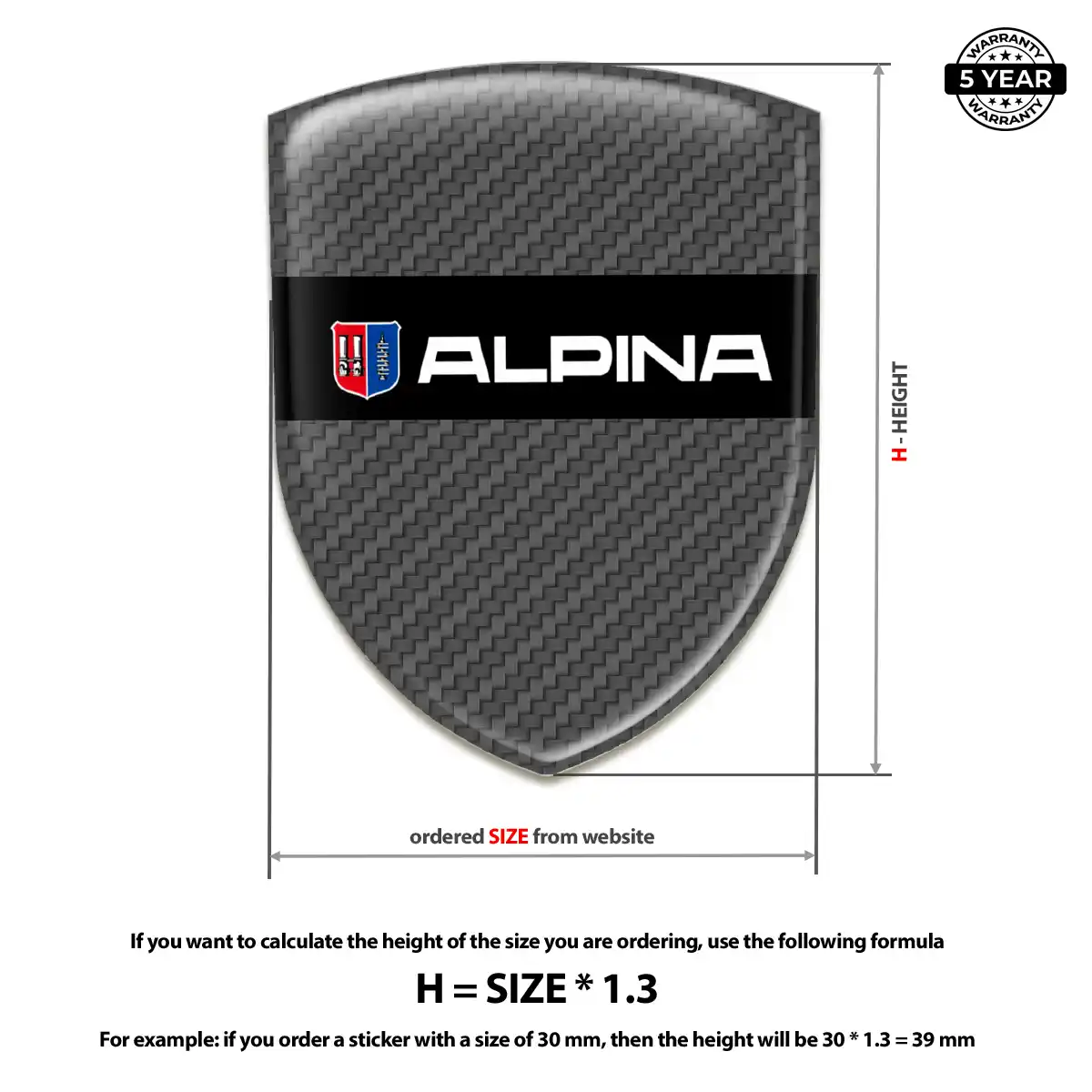 BMW Alpina Car Emblem Decal Sleek Style