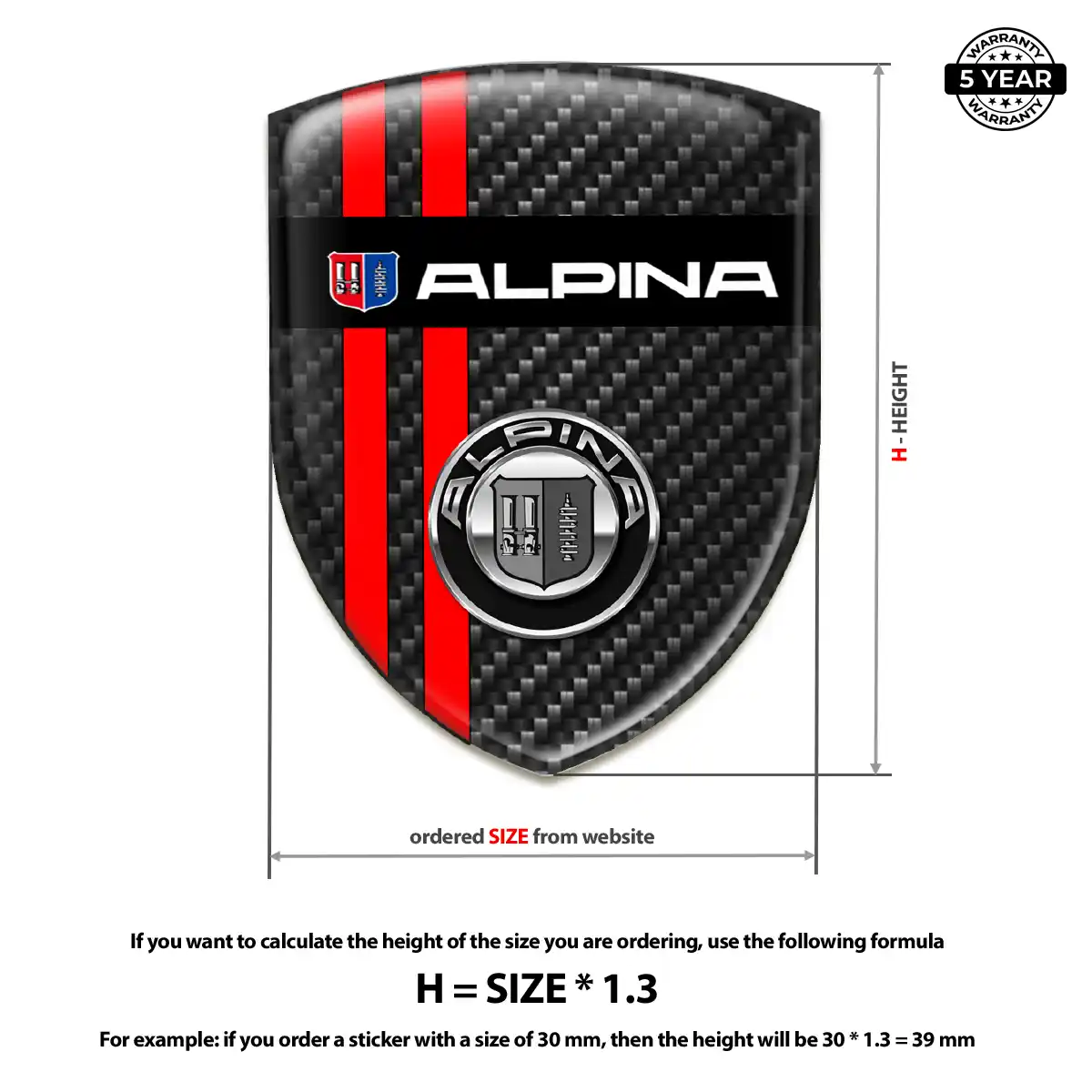 BMW Alpina Car Emblem Overlay Refined Design