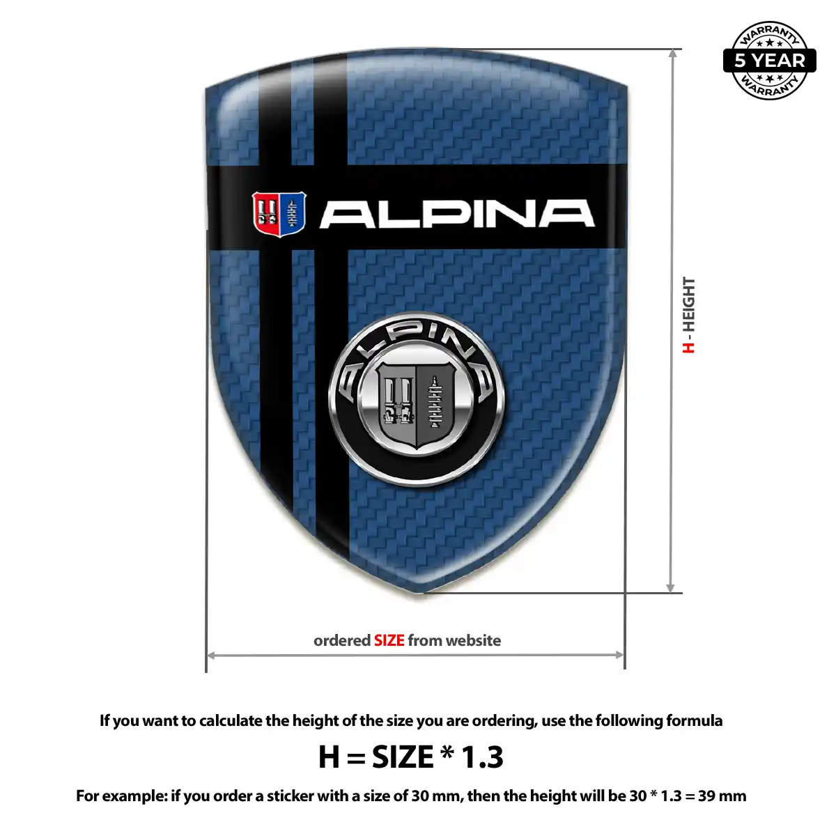BMW Alpina Car Emblem Overlay Sleek Style
