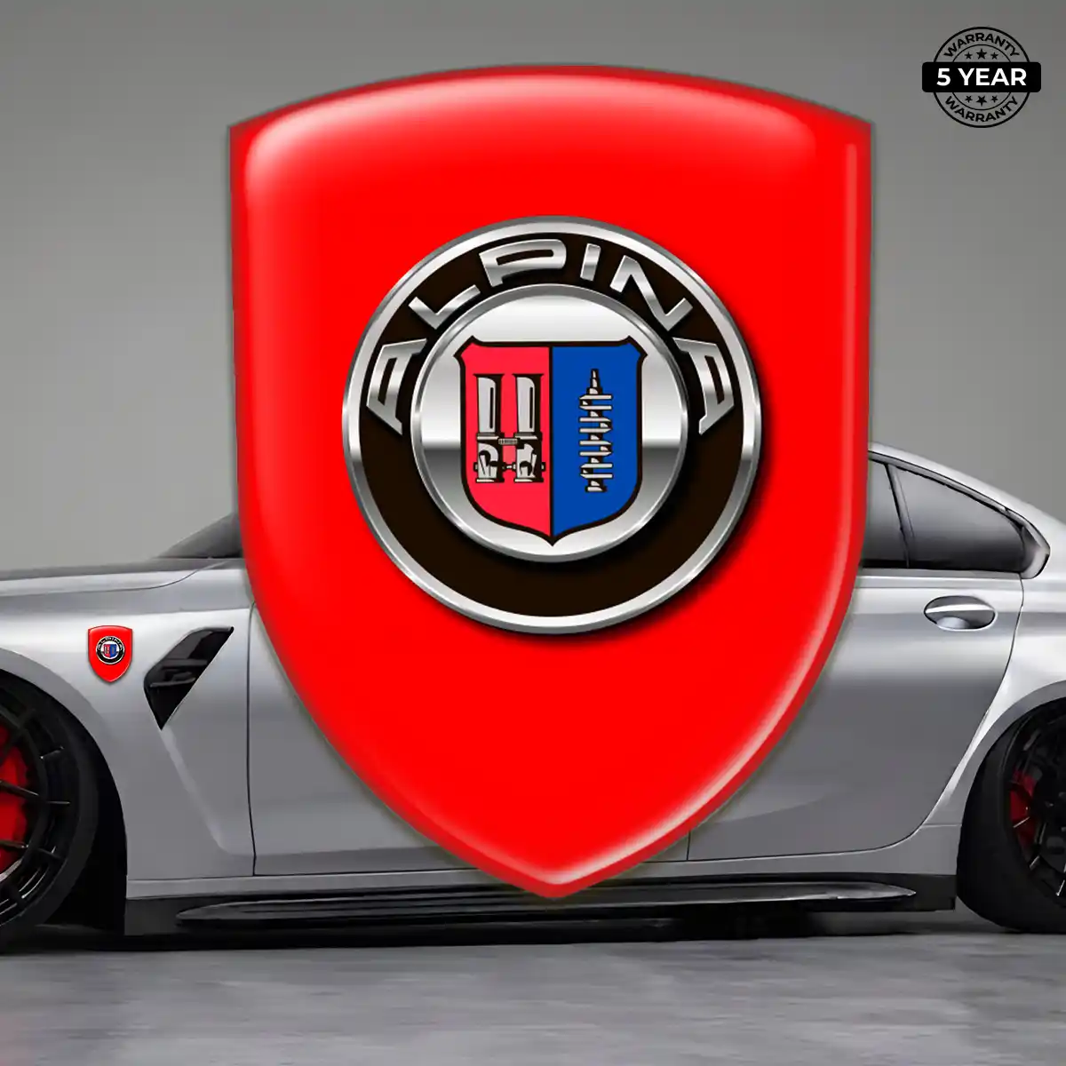 BMW Alpina Car Emblem Sticker Elite Finish
