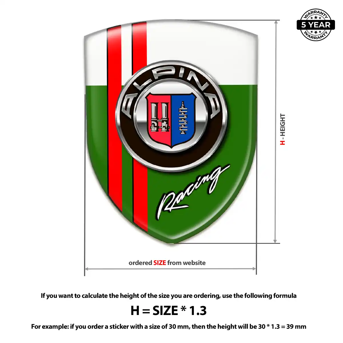 BMW Alpina Car Emblem Sticker Refined Design