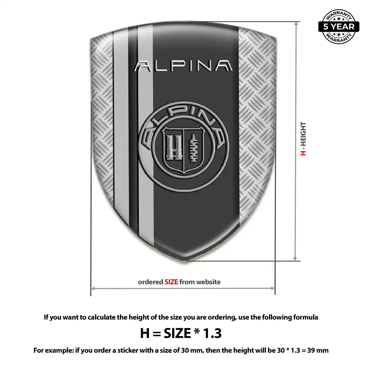 BMW Alpina Car Logo Decal Refined Design