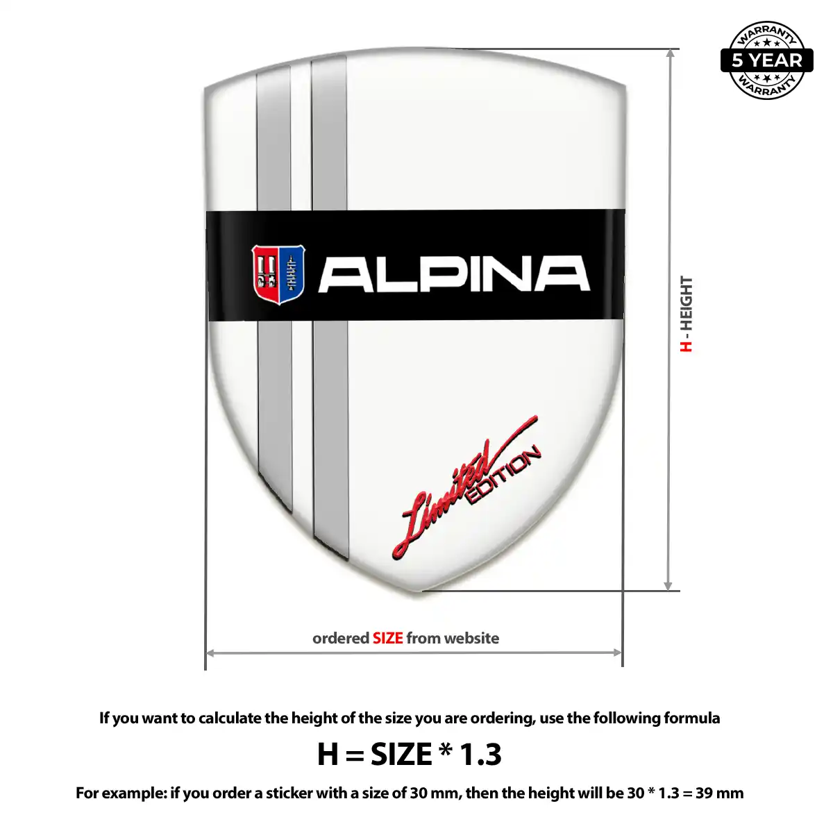 BMW Alpina Car Logo Decal Sleek Style