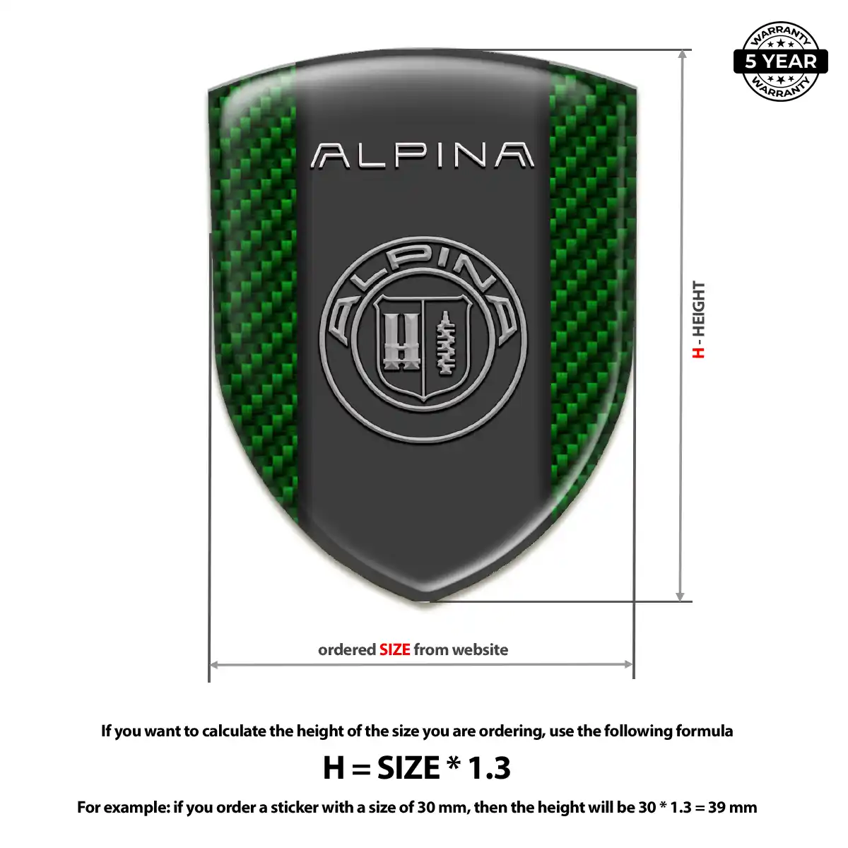 BMW Alpina Crest Logo Emblem Elite Finish