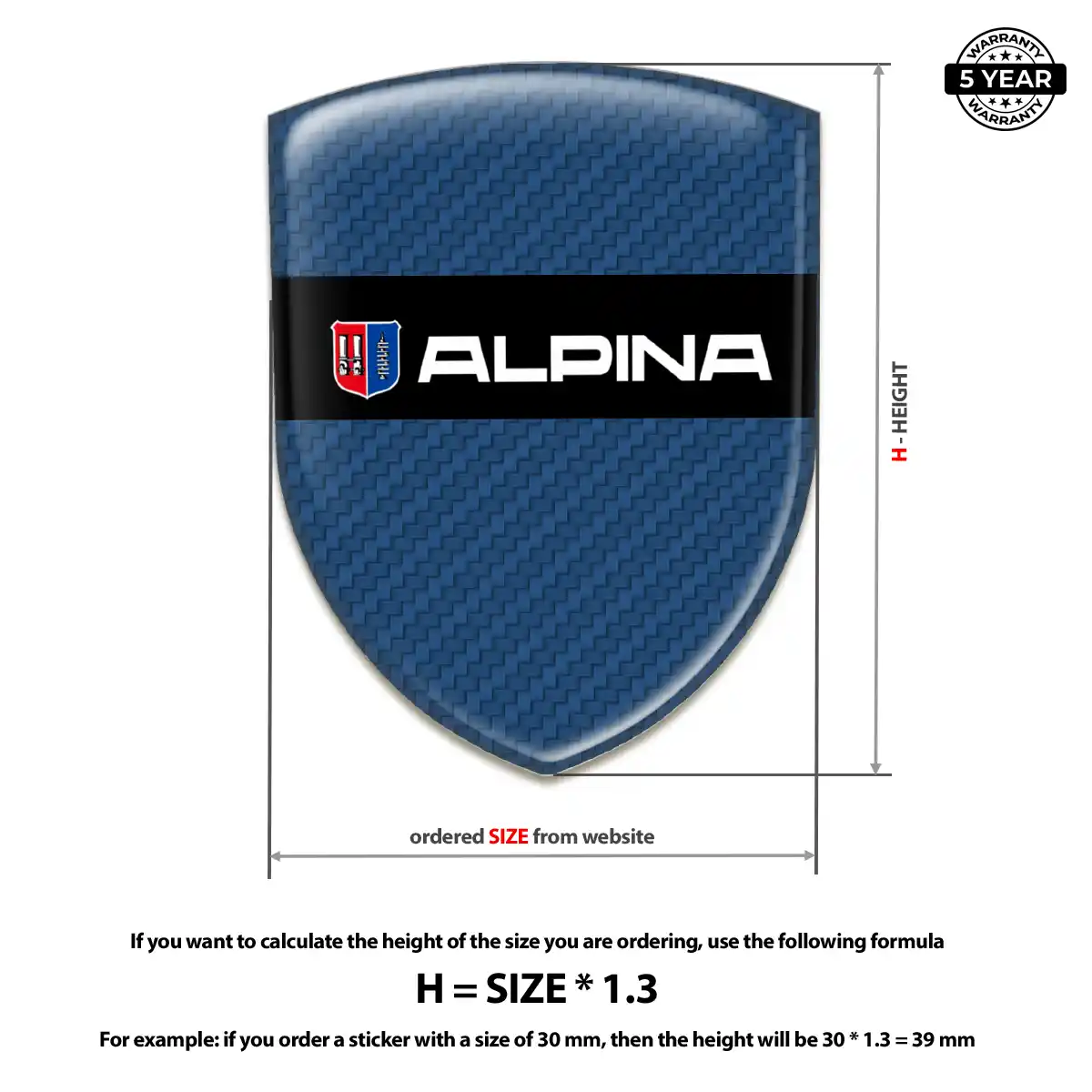 BMW Alpina Domed Badge Sleek Style