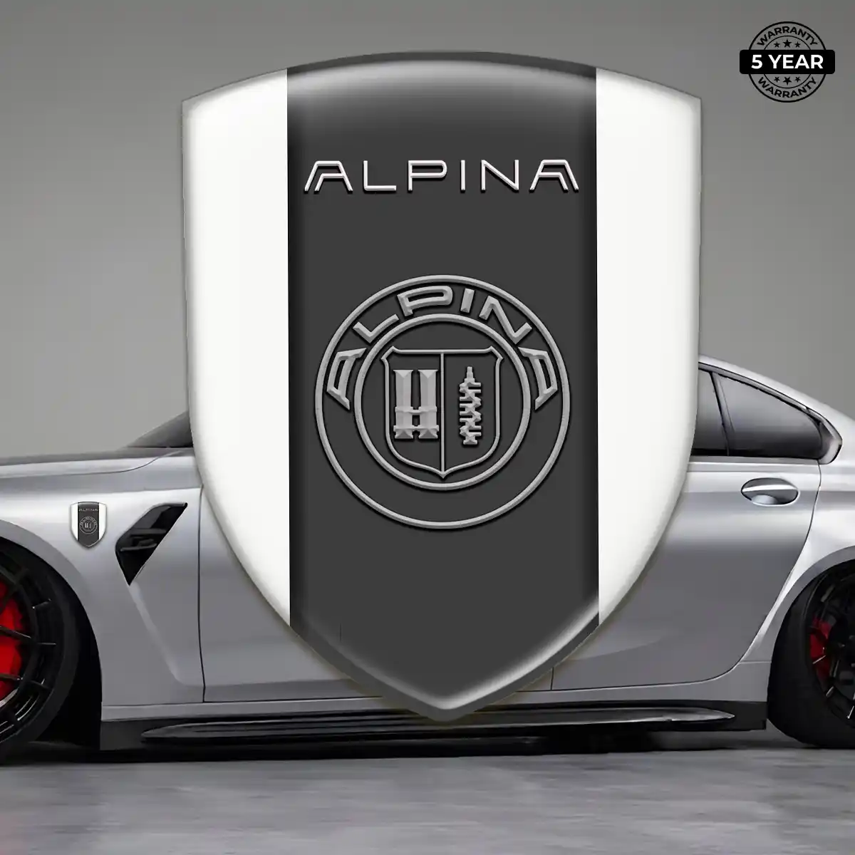 BMW Alpina Domed Car Sticker Refined Design
