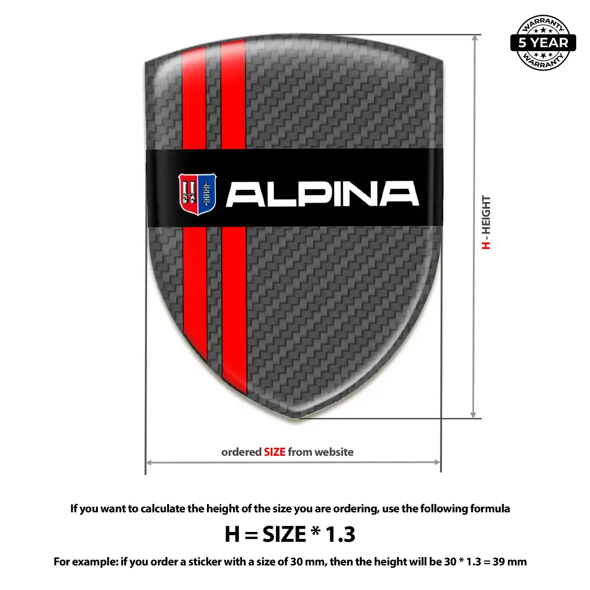 BMW Alpina Domed Emblem Sleek Style