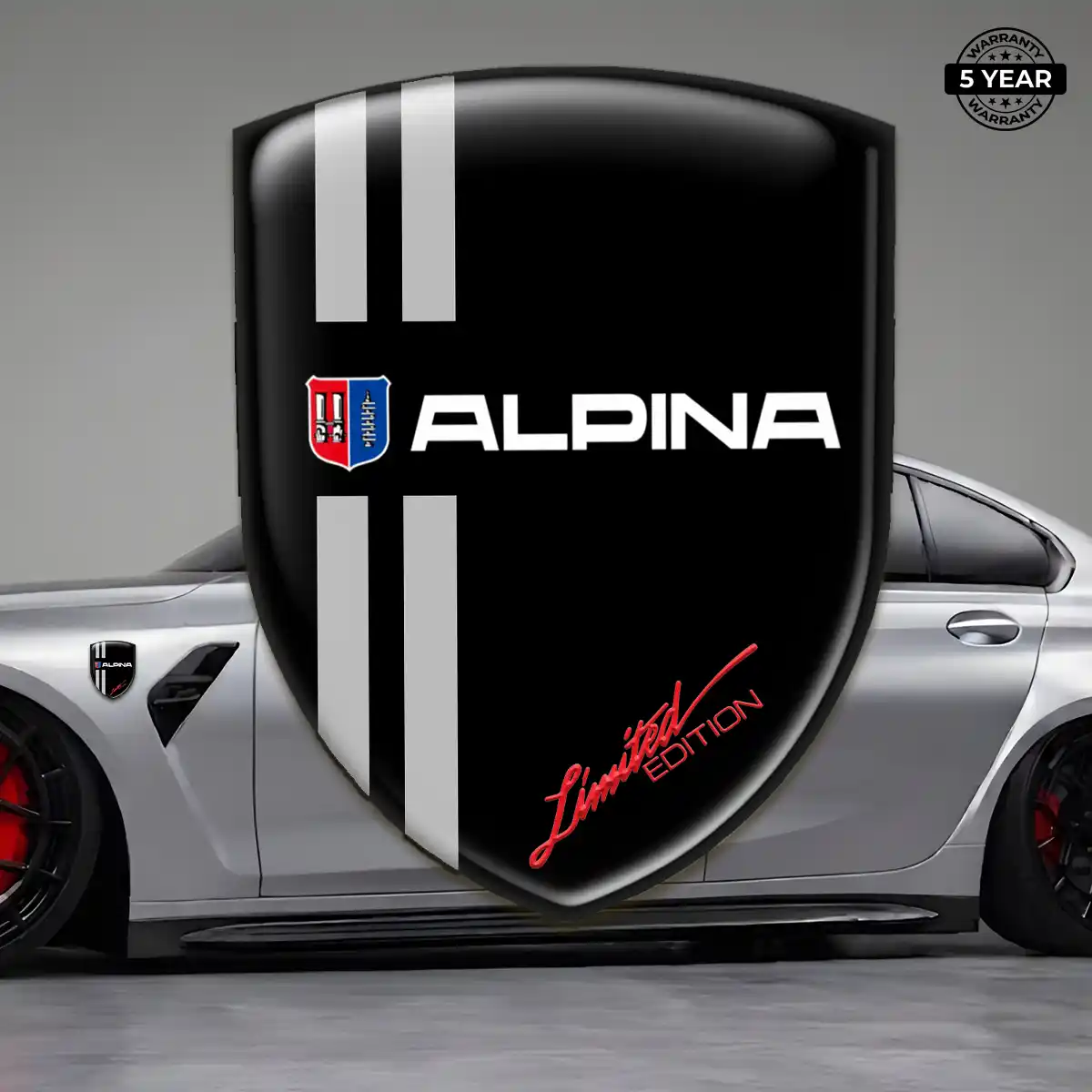 BMW Alpina Domed Logo Decal Refined Design