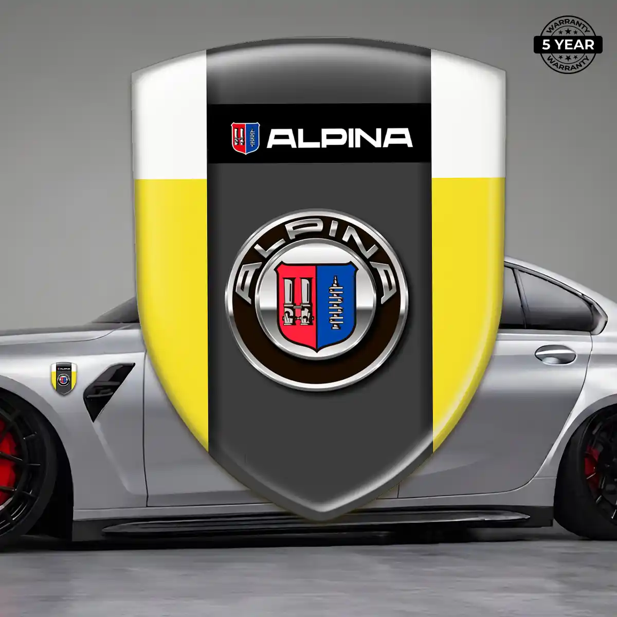 BMW Alpina Domed Logo Sticker Refined Design