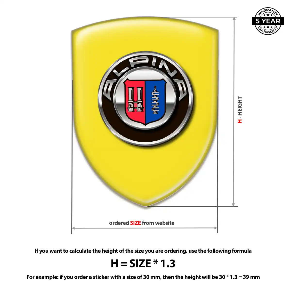BMW Alpina Emblem Badge Elite Finish