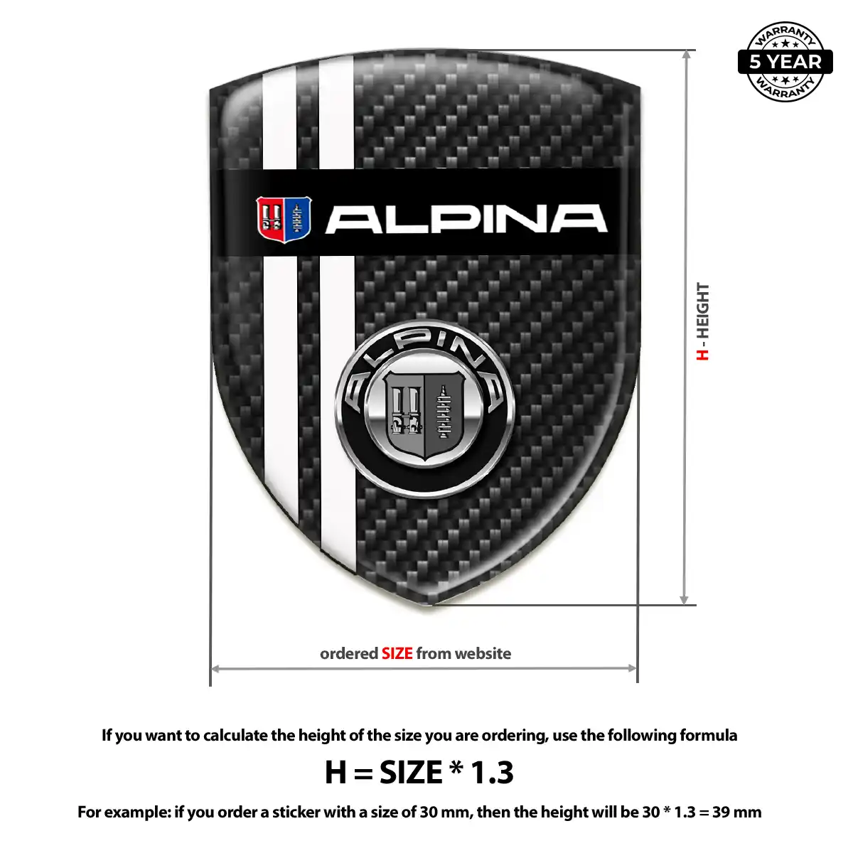 BMW Alpina Emblem Badge Logo Sleek Style