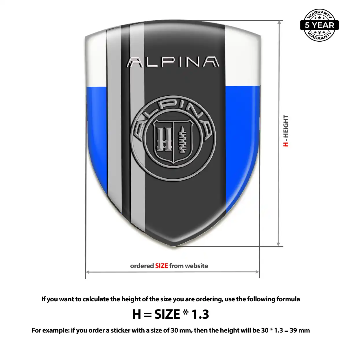 BMW Alpina Emblem Badge Sleek Style