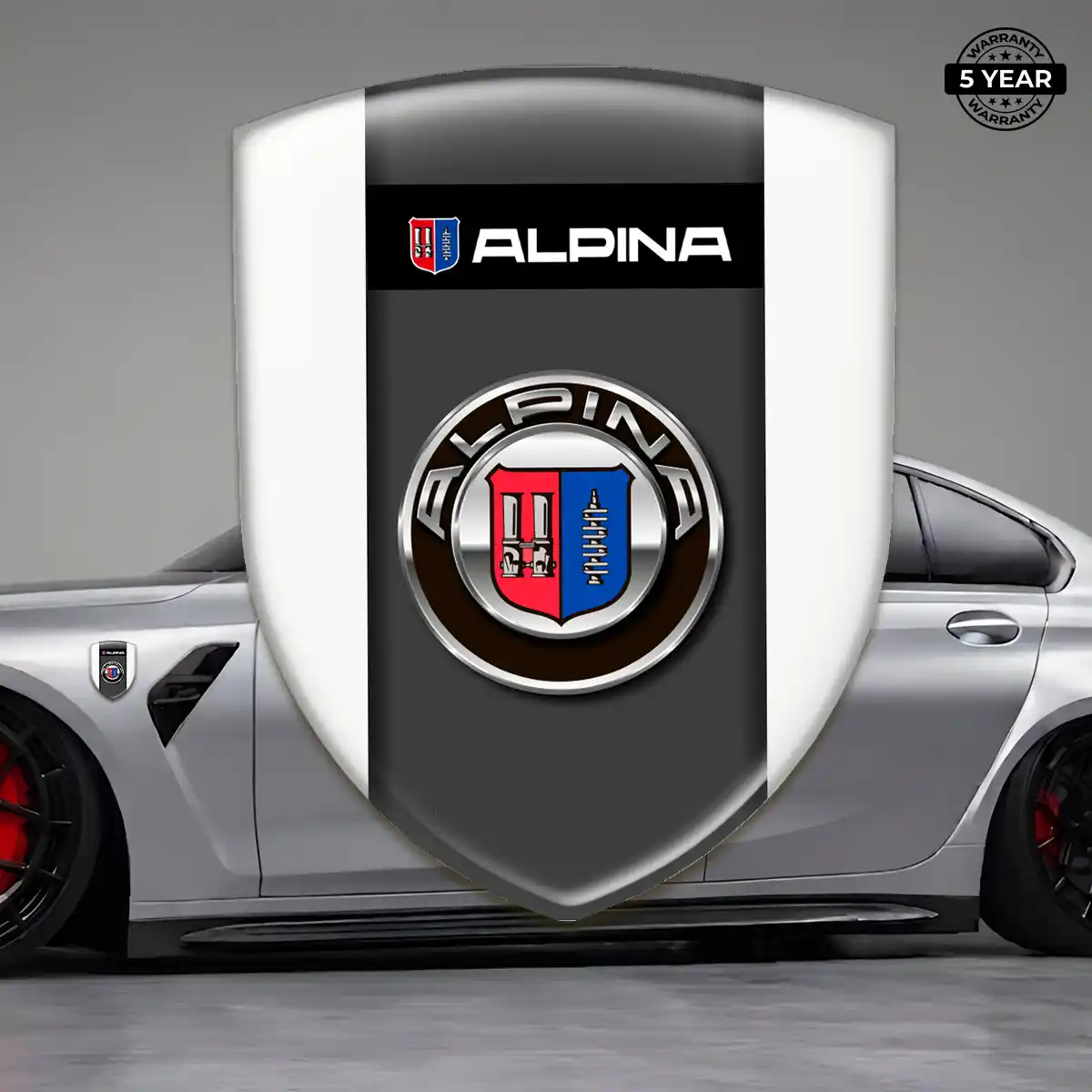 BMW Alpina Emblem Domed Badge Refined Design