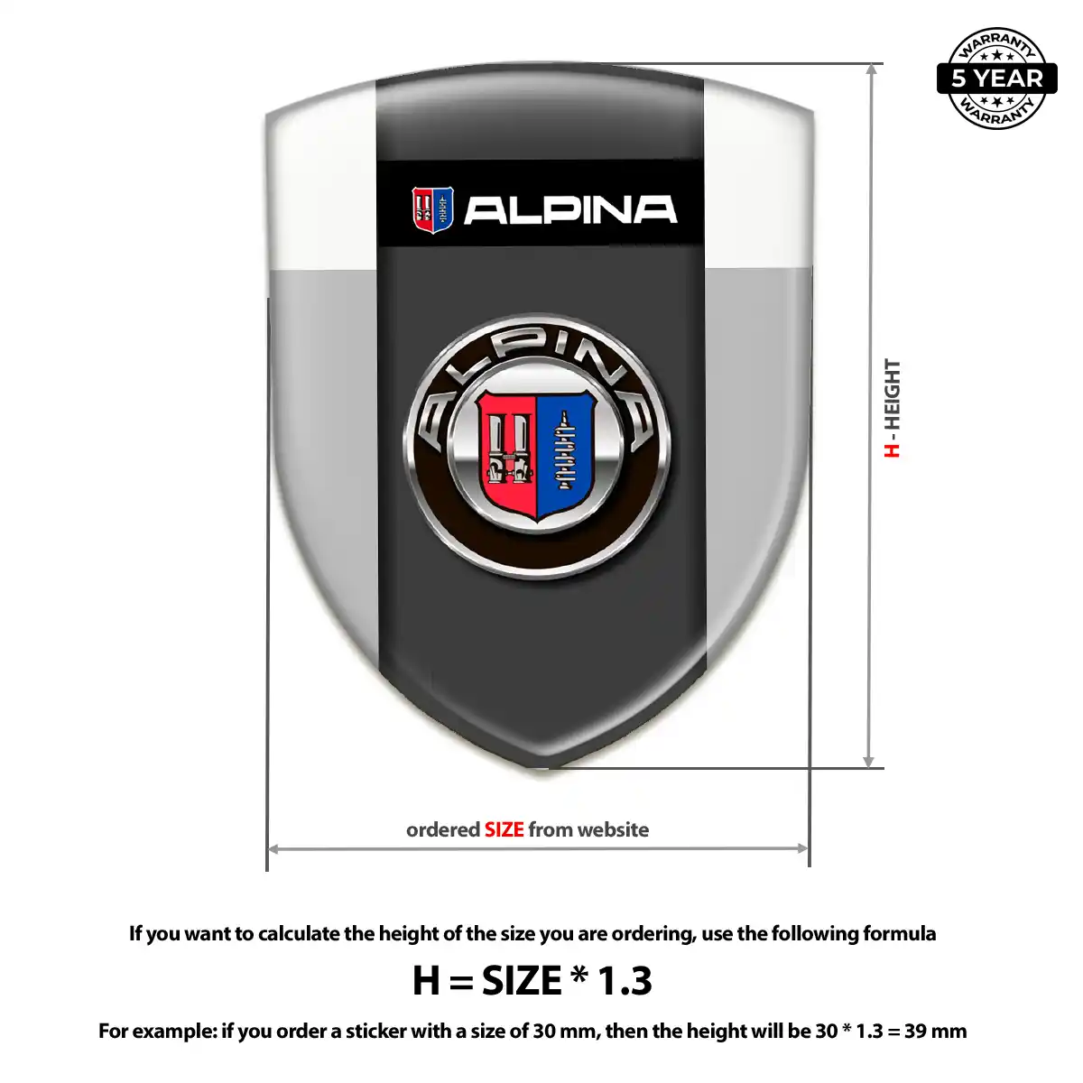 BMW Alpina Emblem Logo Badge Sleek Style