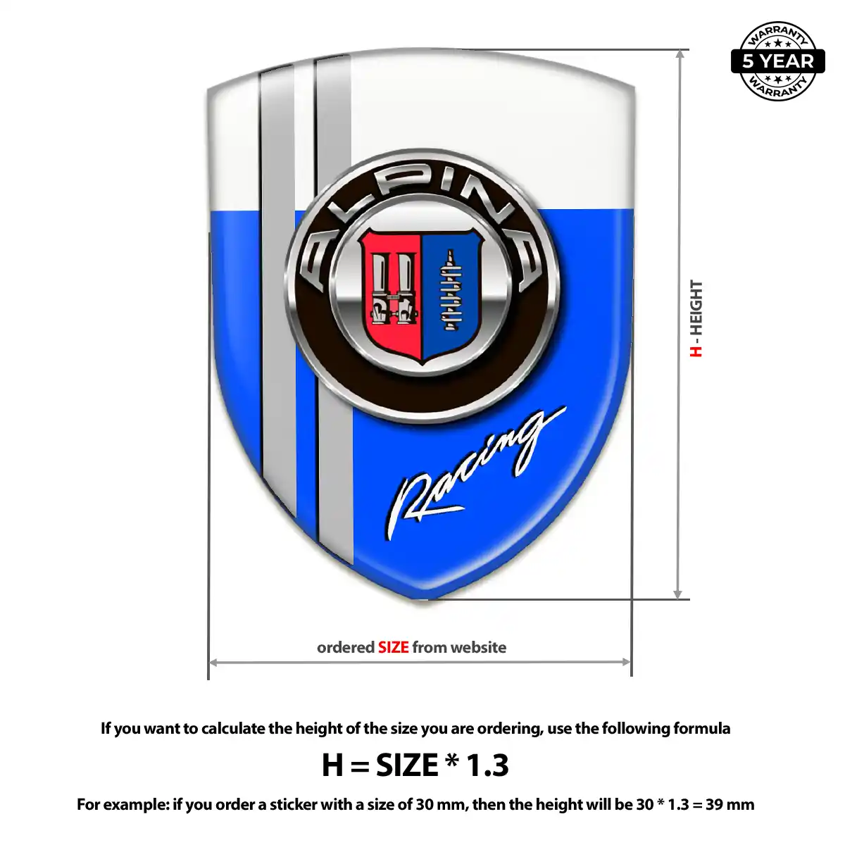 BMW Alpina Emblem Logo Elite Finish