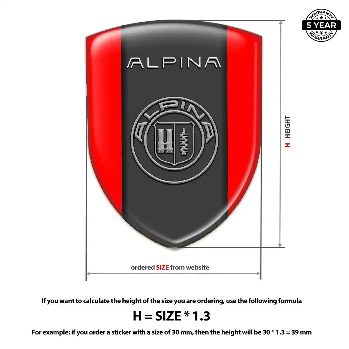 BMW Alpina Emblem Shield Elite Finish