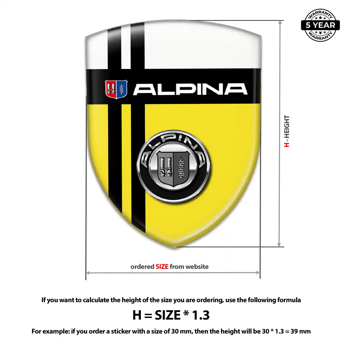BMW Alpina Emblem Silicone Elite Finish