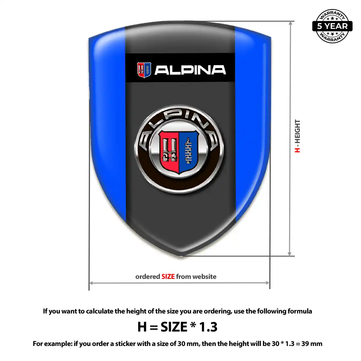 BMW Alpina Emblem Silicone Refined Design