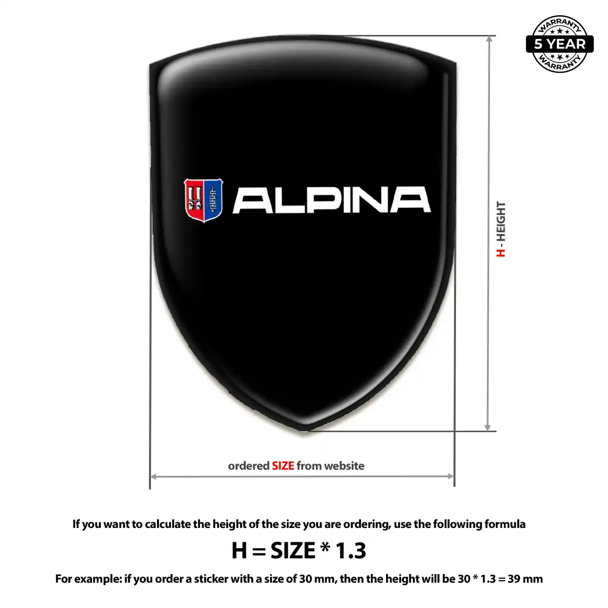 BMW Alpina Emblem Silicone Sleek Style