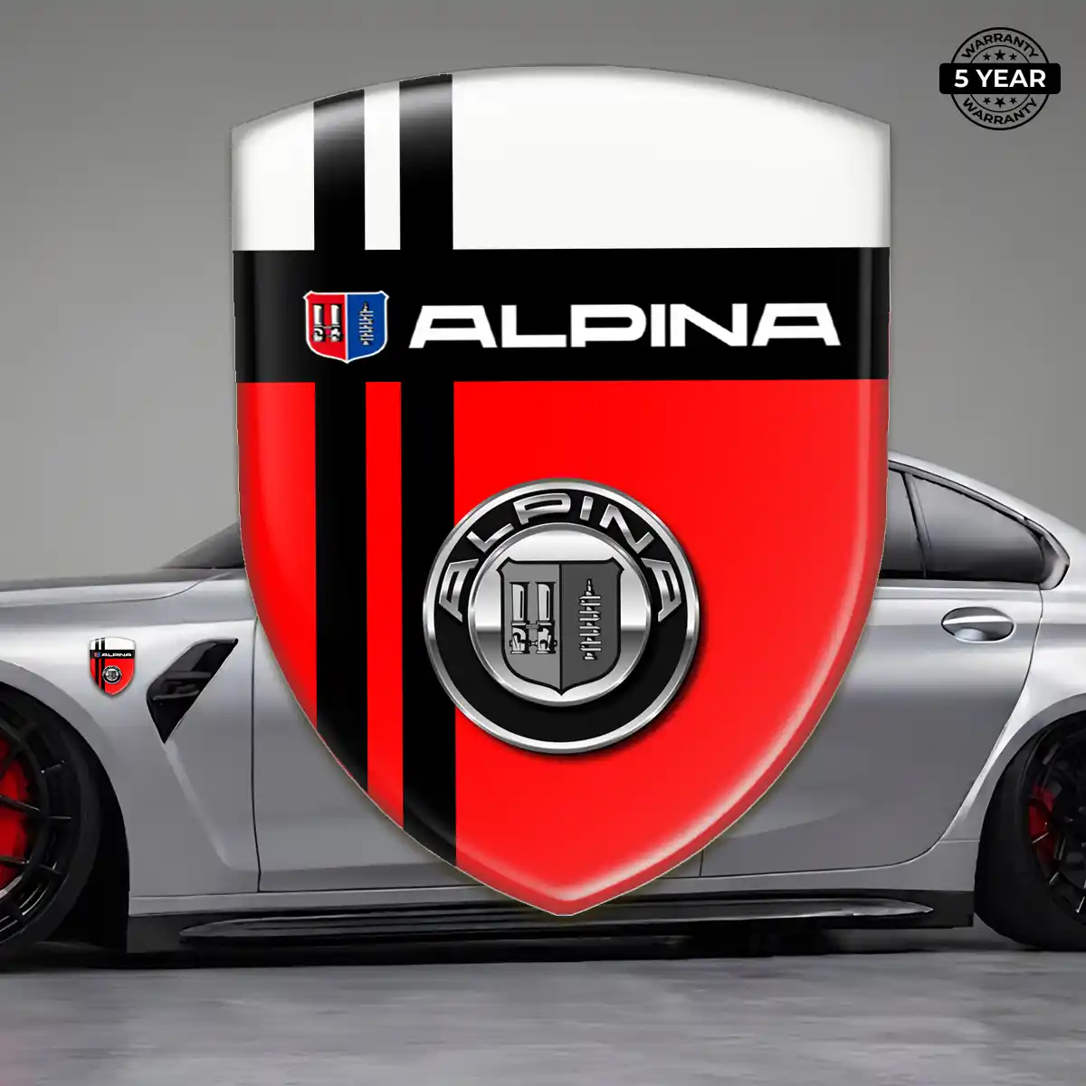 BMW Alpina Epoxy Domed Sticker Elite Finish