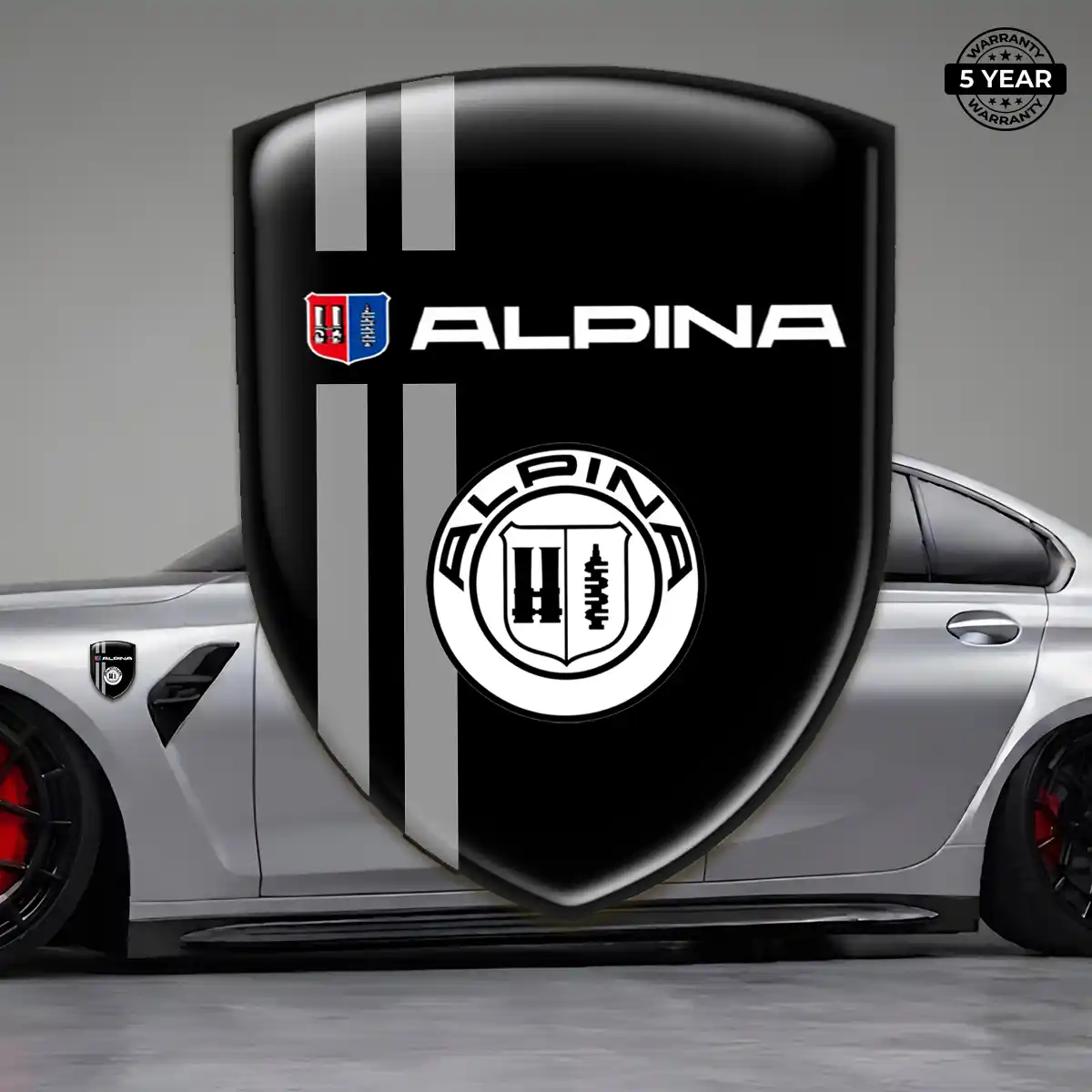 BMW Alpina Epoxy Domed Sticker Refined Design