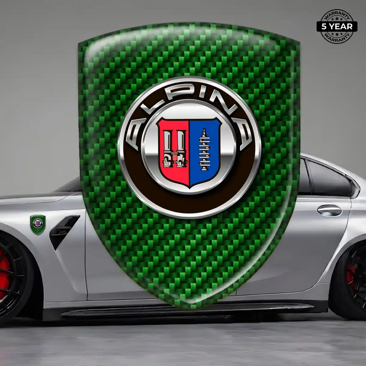 BMW Alpina Gel Badge Sticker Refined Design