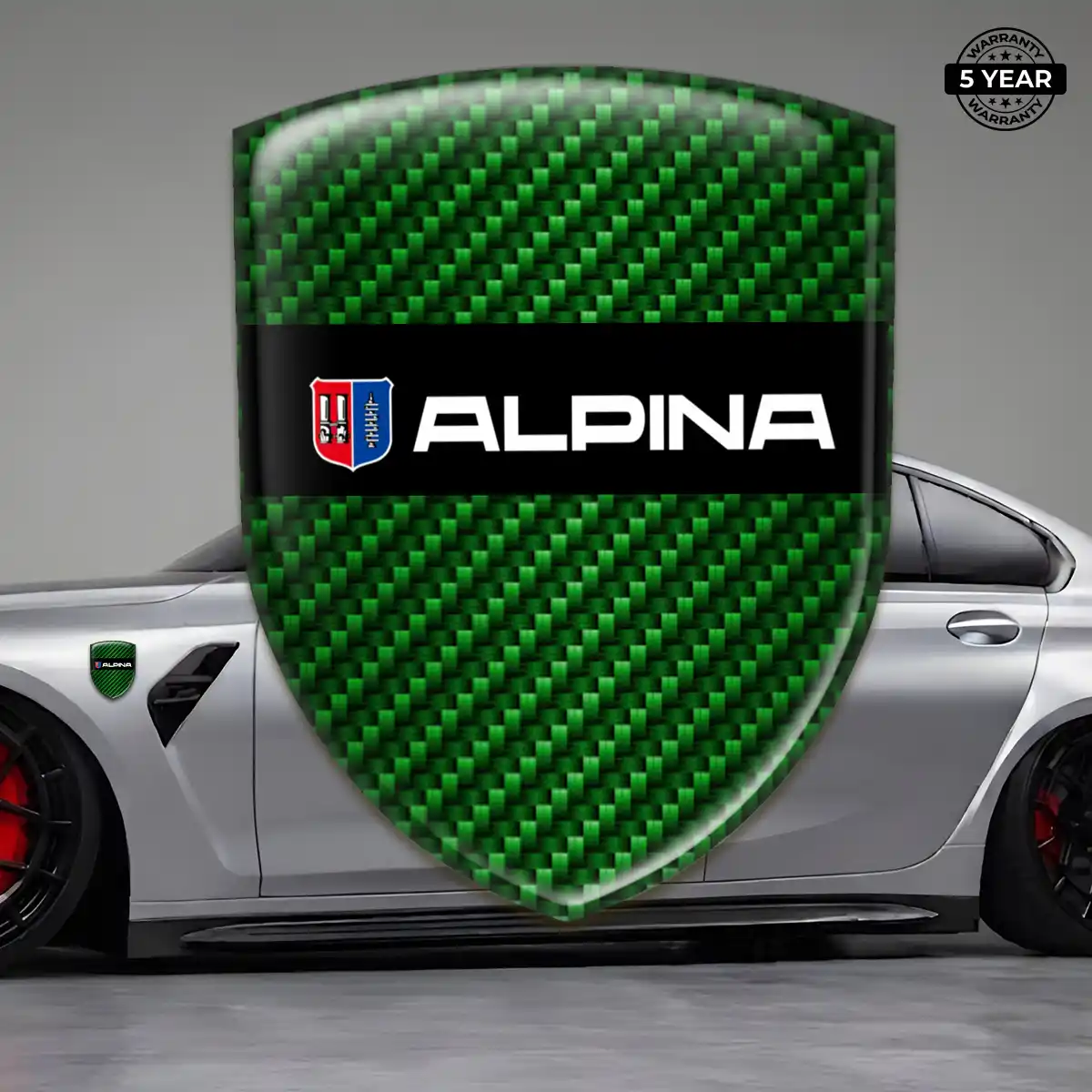 BMW Alpina Gel Badge Sticker Sleek Style