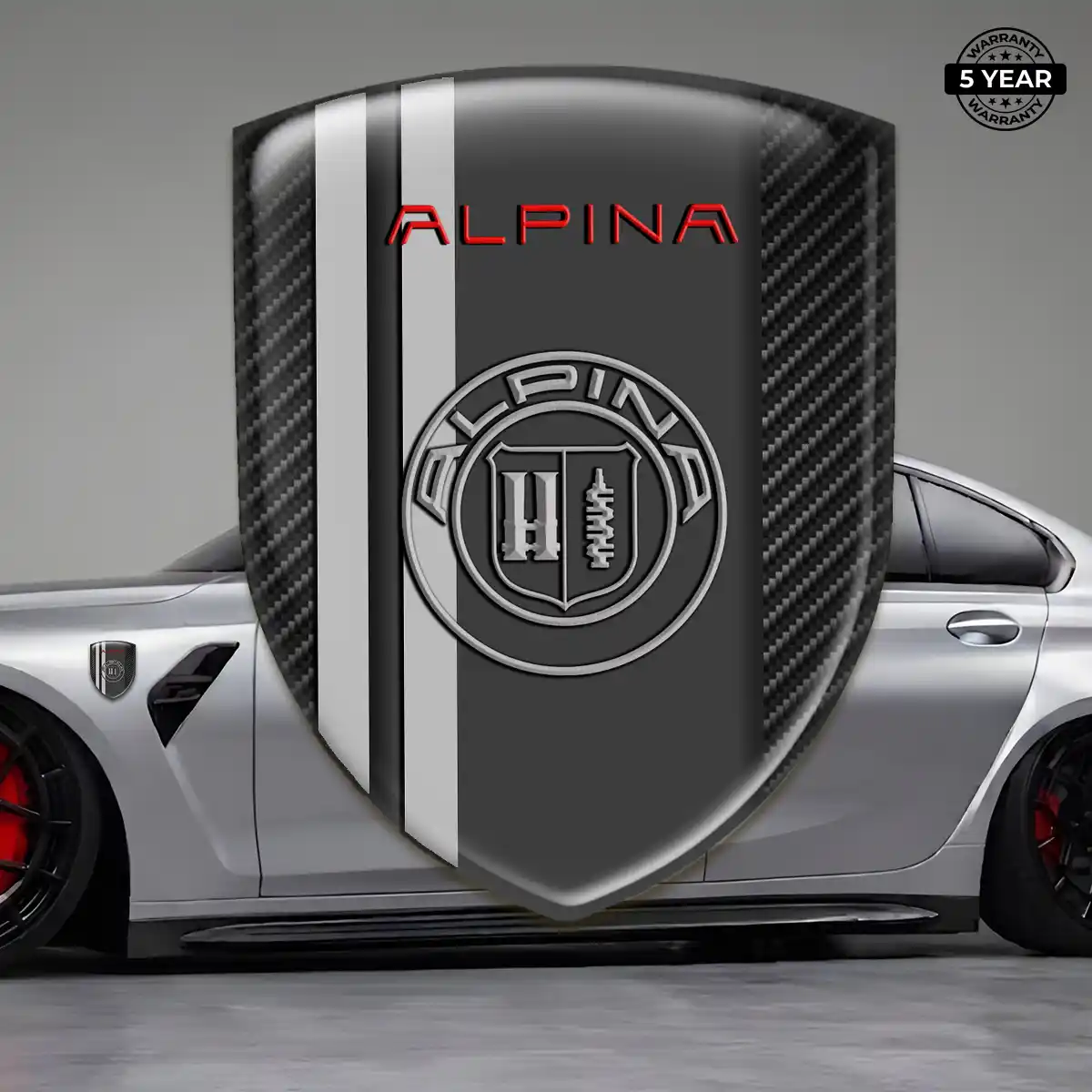 BMW Alpina Gel Emblem Sticker Refined Design