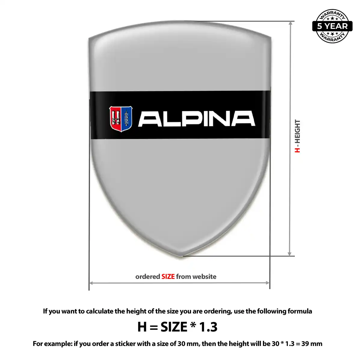 BMW Alpina Gel Emblem Sticker Sleek Style