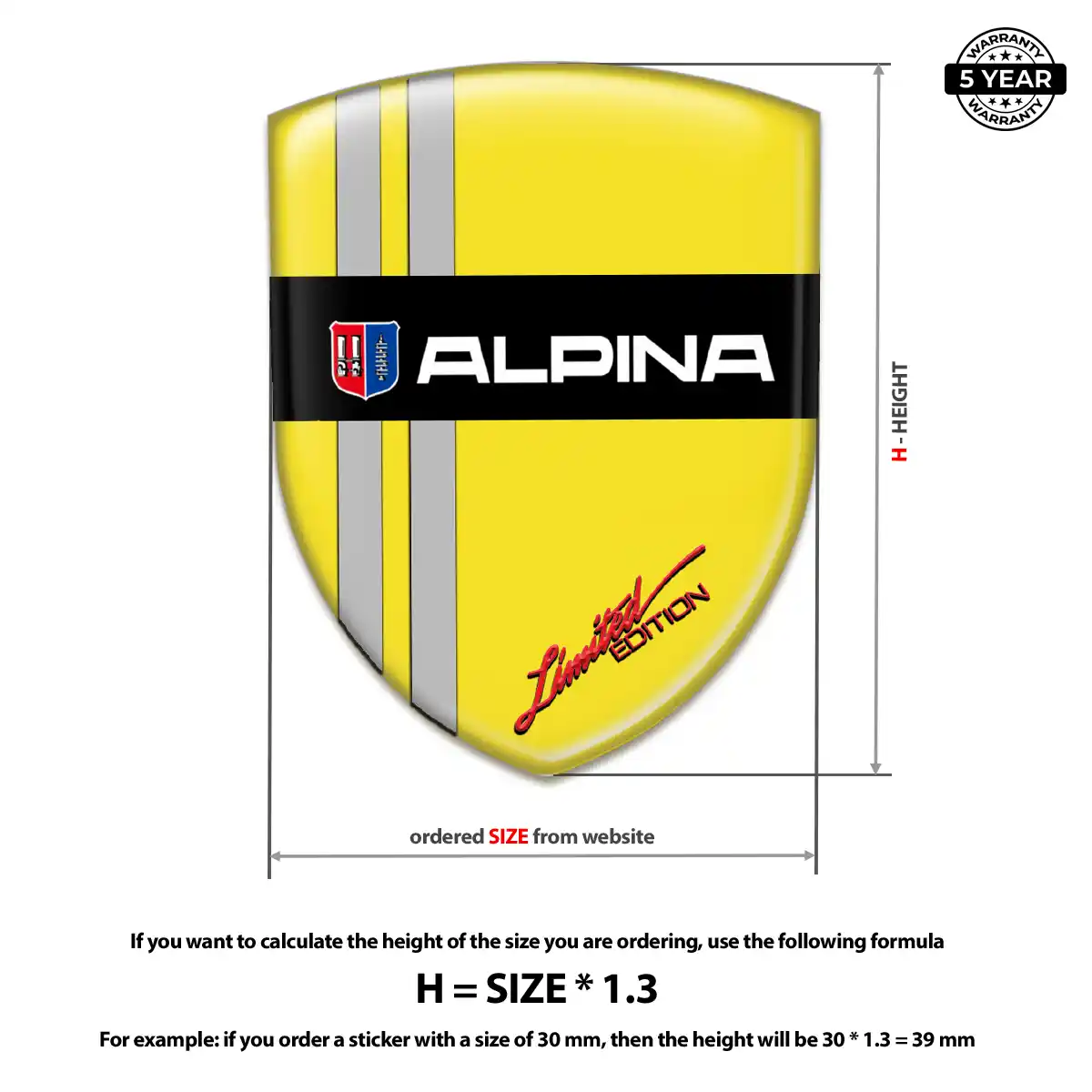 BMW Alpina Logo Badge Sleek Style
