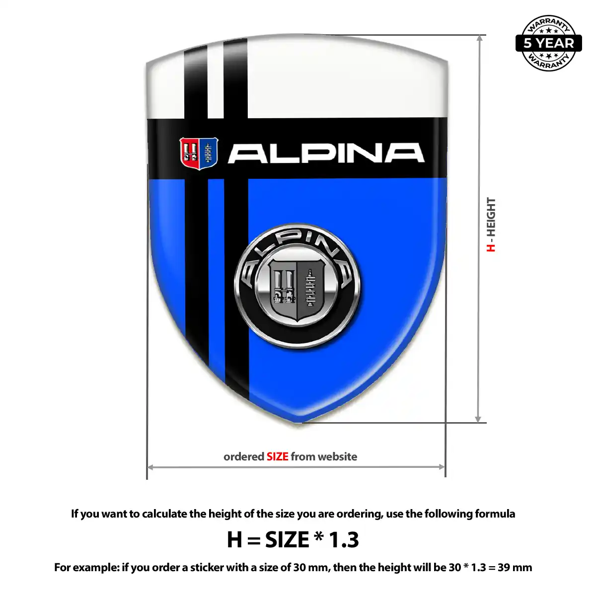 BMW Alpina Logo Emblem Elite Finish