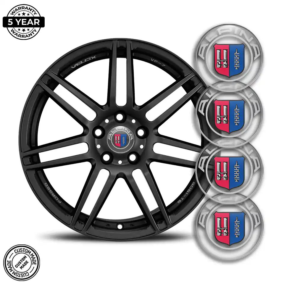 BMW Alpina Logo Silicone Sticker Stylish Design