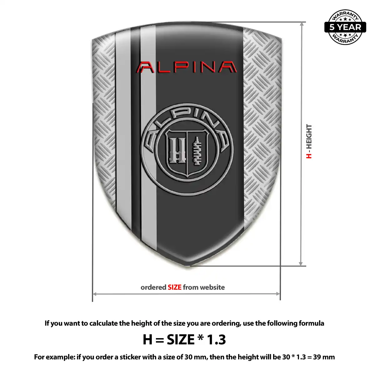 BMW Alpina Logo Sticker Refined Design