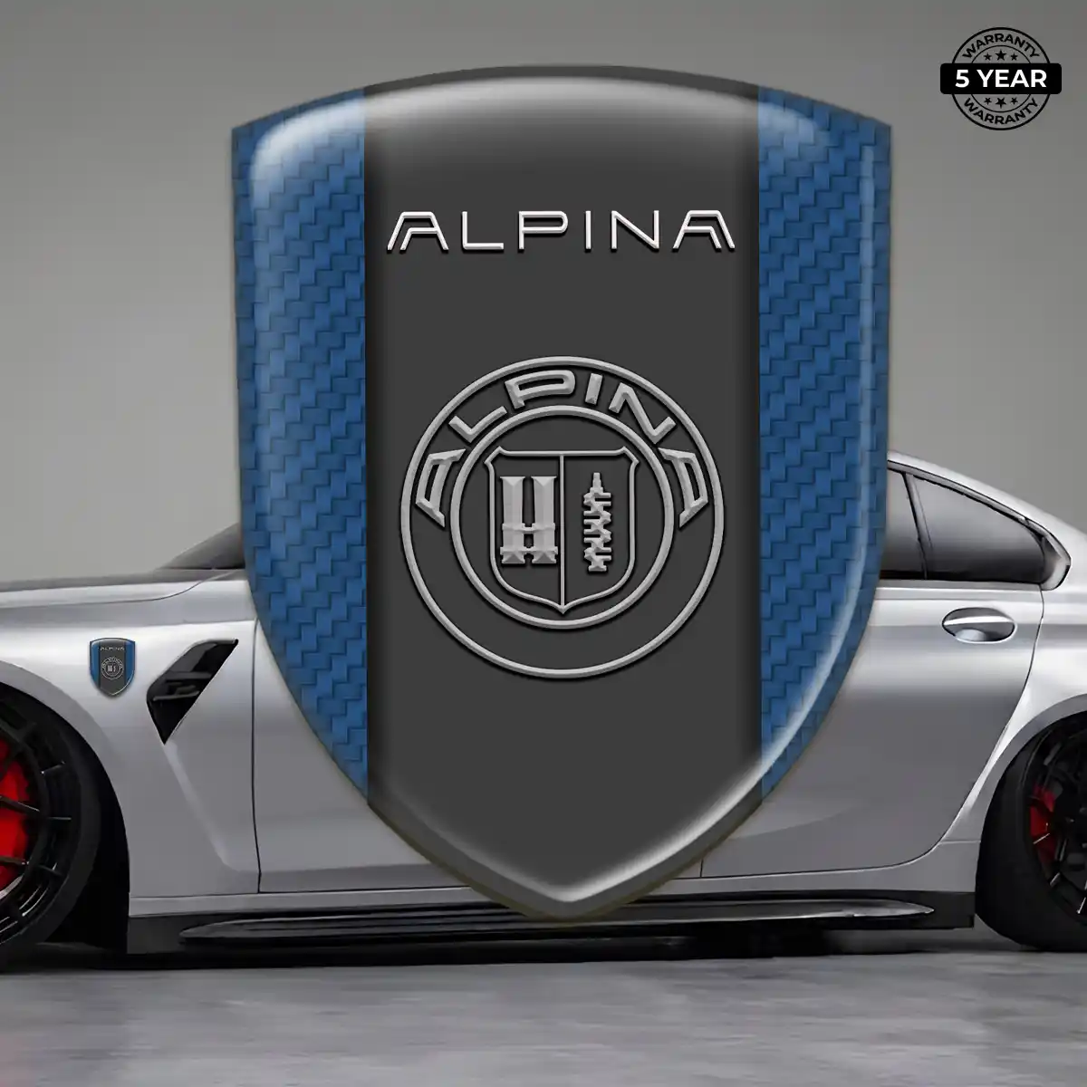 BMW Alpina Polyurethane Domed Sticker Elite Finish