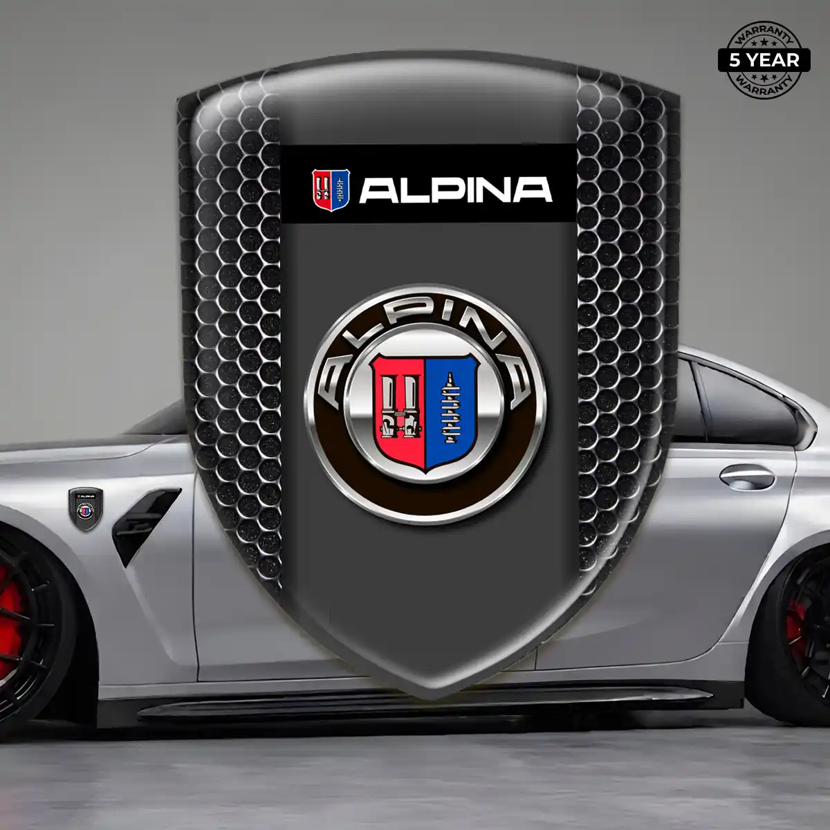 BMW Alpina Polyurethane Domed Sticker Refined Design