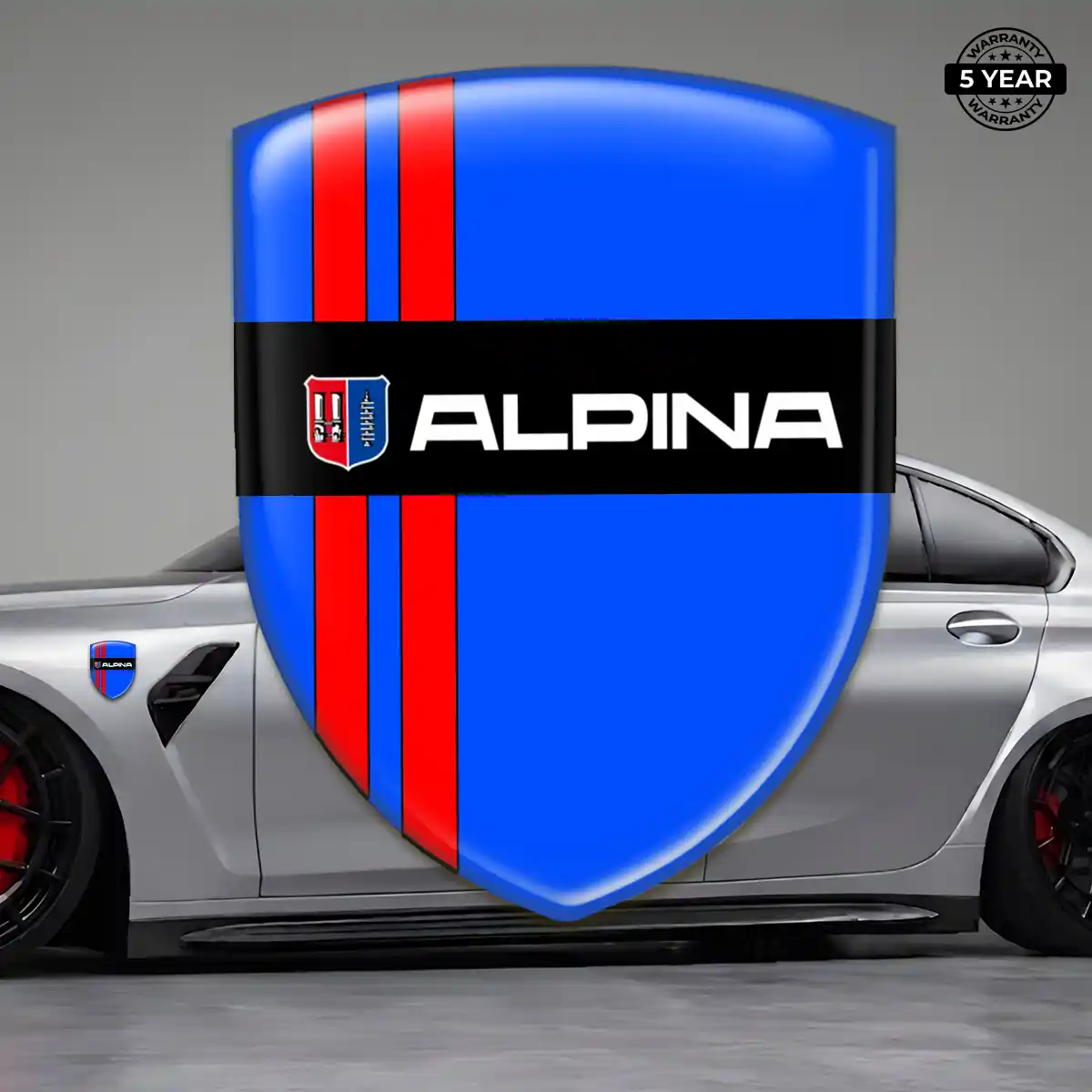 BMW Alpina Polyurethane Domed Sticker Sleek Style